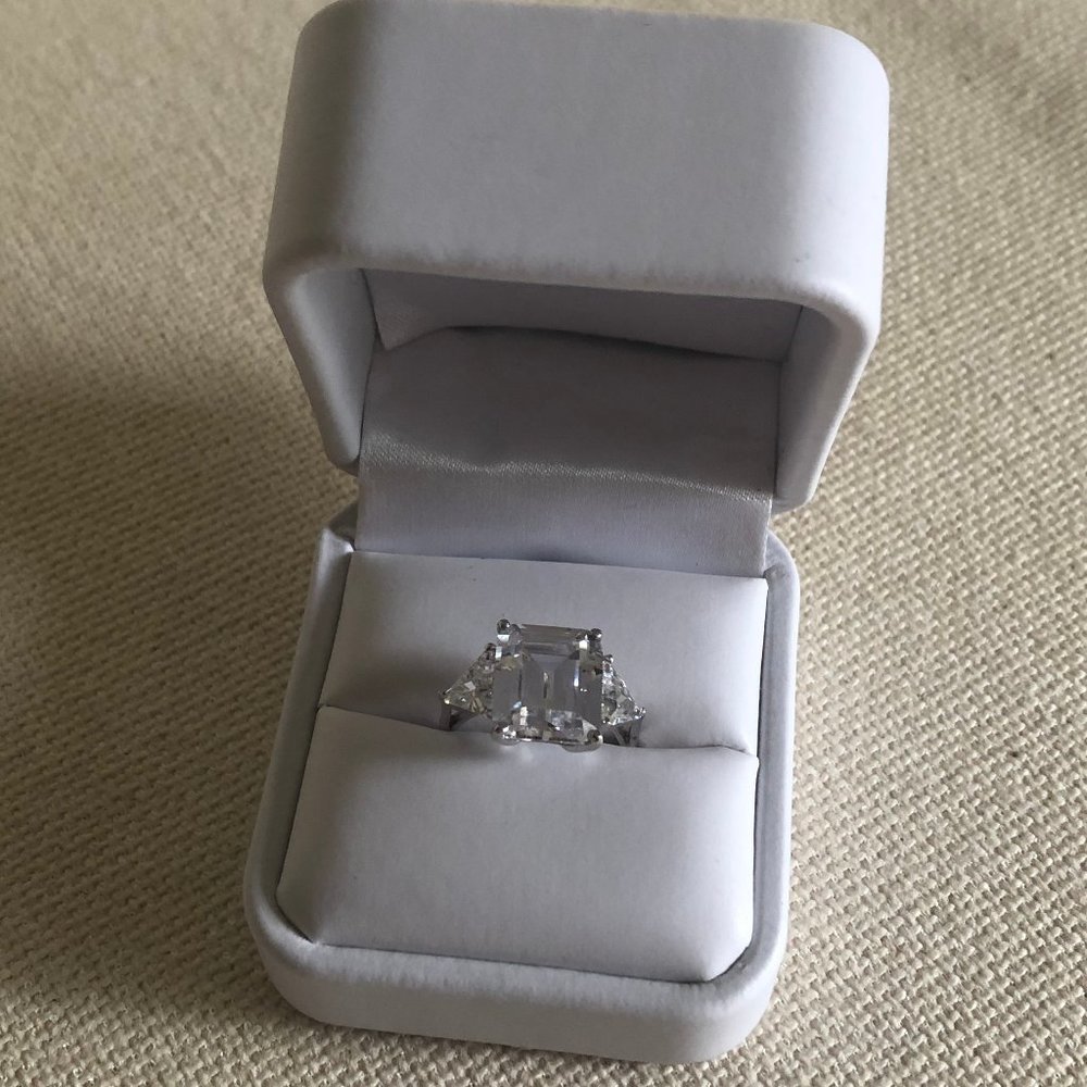 Sterling Silver 925 Cubic Zirconia Size 7 - Picture 3 of 8